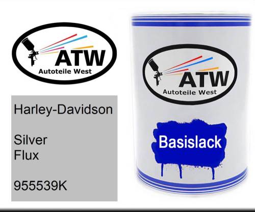 Harley-Davidson, Silver Flux, 955539K: 500ml Lackdose, von ATW Autoteile West.